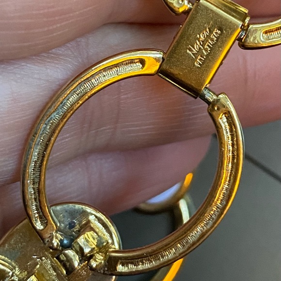 Napier Gold and White Oval Link Necklace - Picture 5 of 5